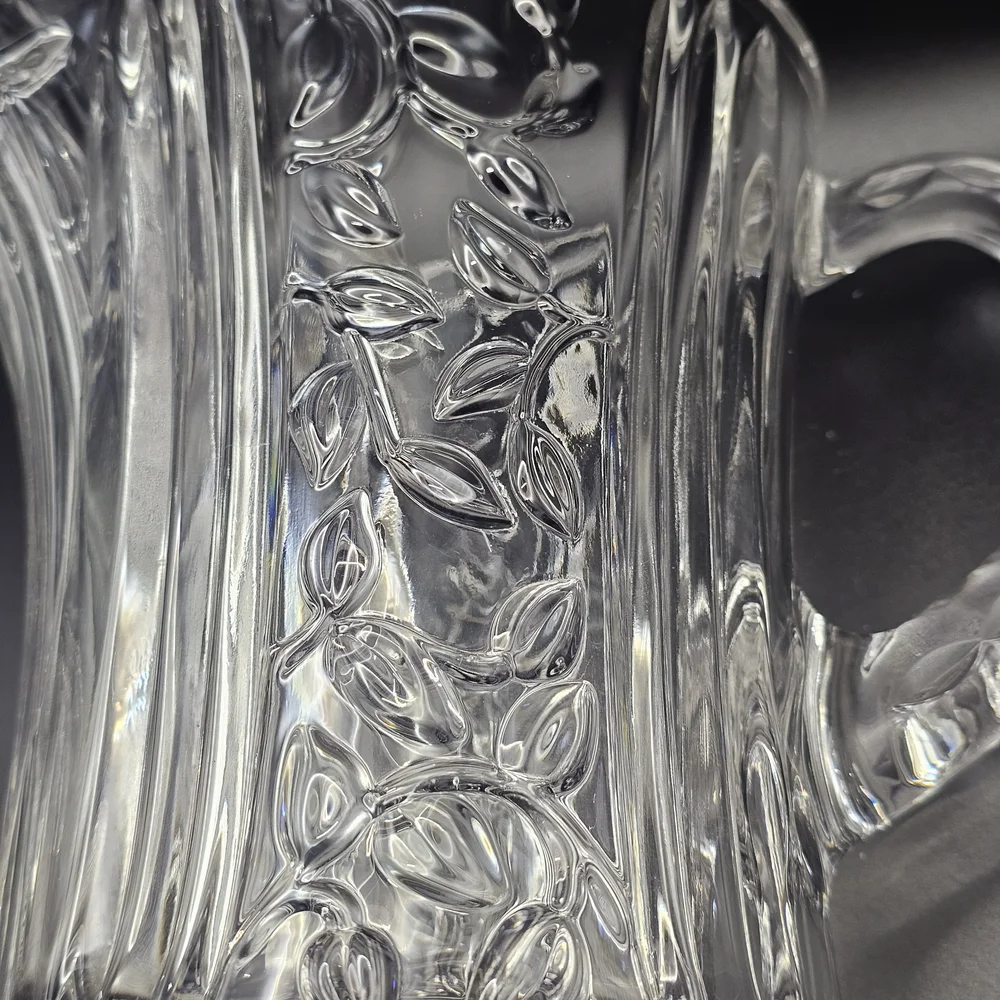 Gorham Vintage lead crystal Garden Serenade watering can pitcher 8.5 Inches Tall